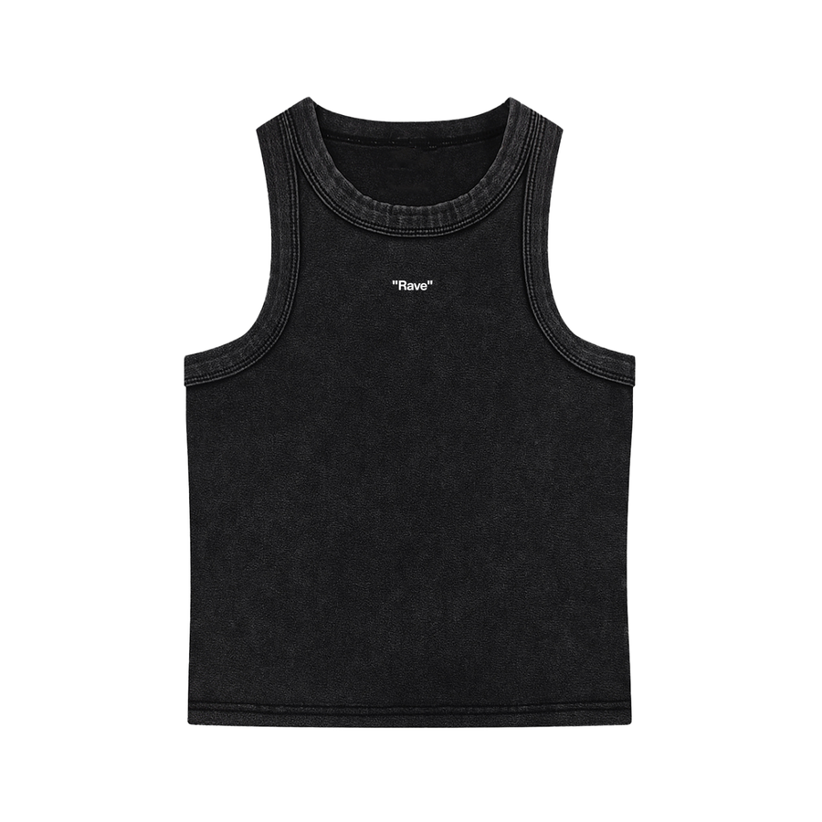 "Rave" Snow Washed Tank Top